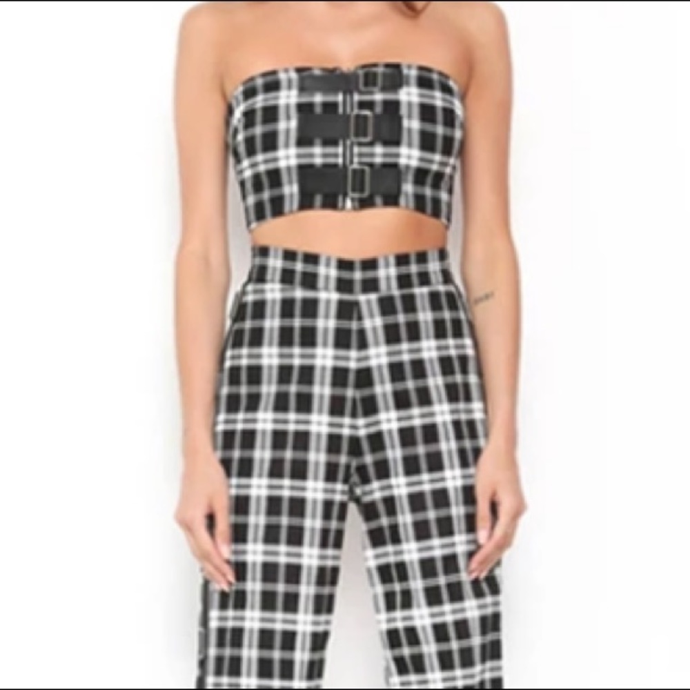 Two piece plaid